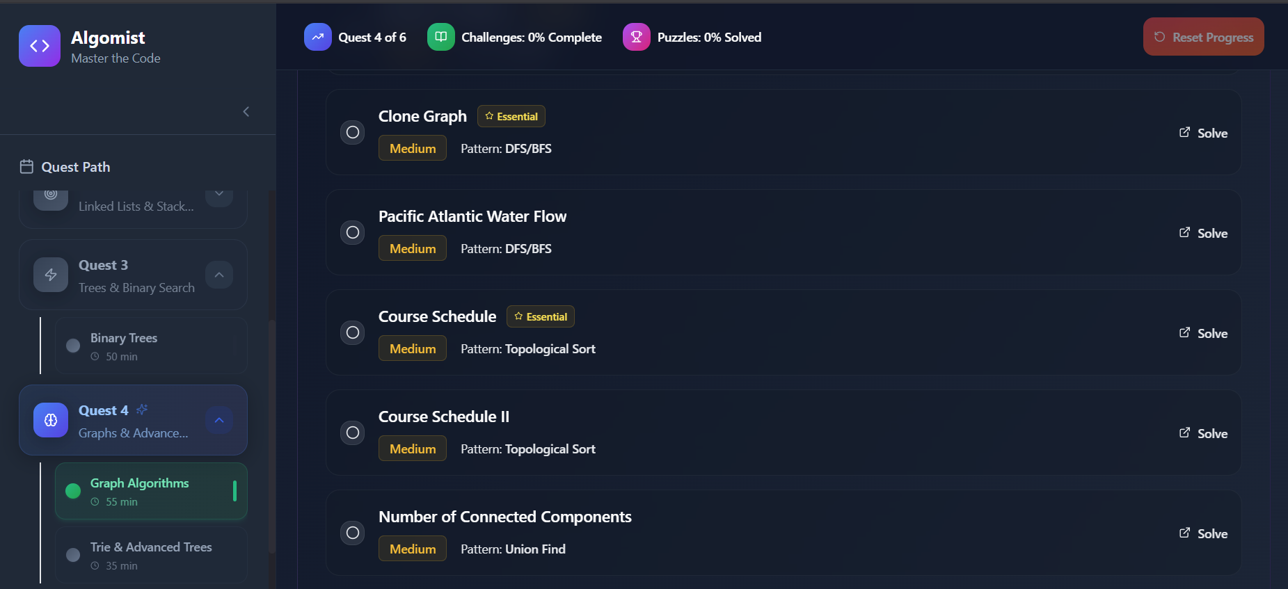 The Algomist - DSA Learning Platform Preview